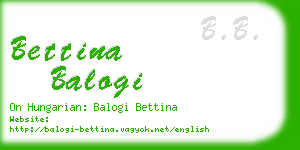 bettina balogi business card